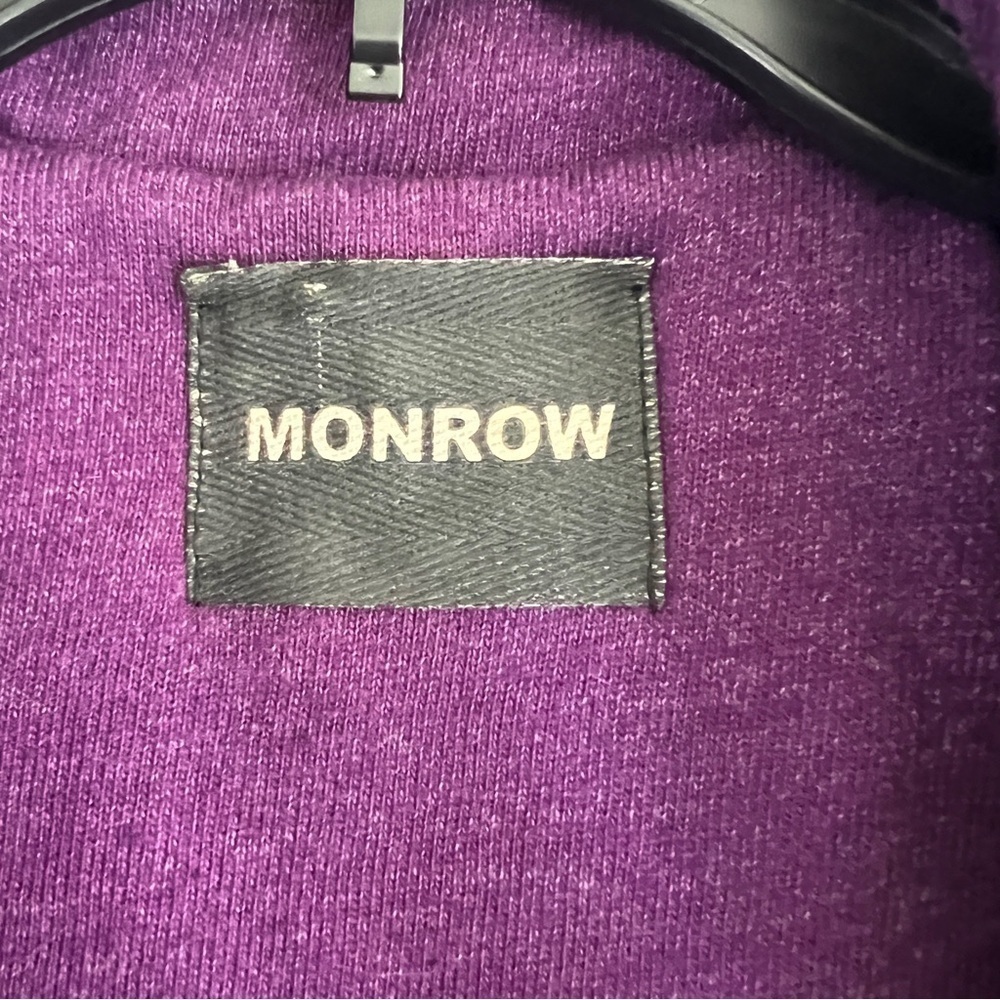 MONROW Women's Zip Front Quilted Vest Purple Pockets Size Extra Small / Small - Picture 4 of 9